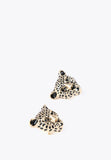 LS2403005-Gold-Leopard face earrings