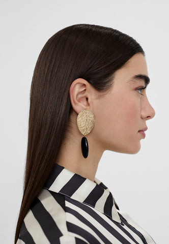 LS2403015-Black-Two-piece earrings