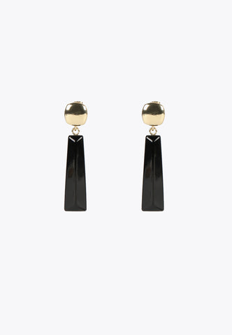 LS2403018-Black-Black two-piece earrings