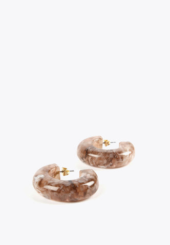 LS2403020-Brown-Hoop earrings