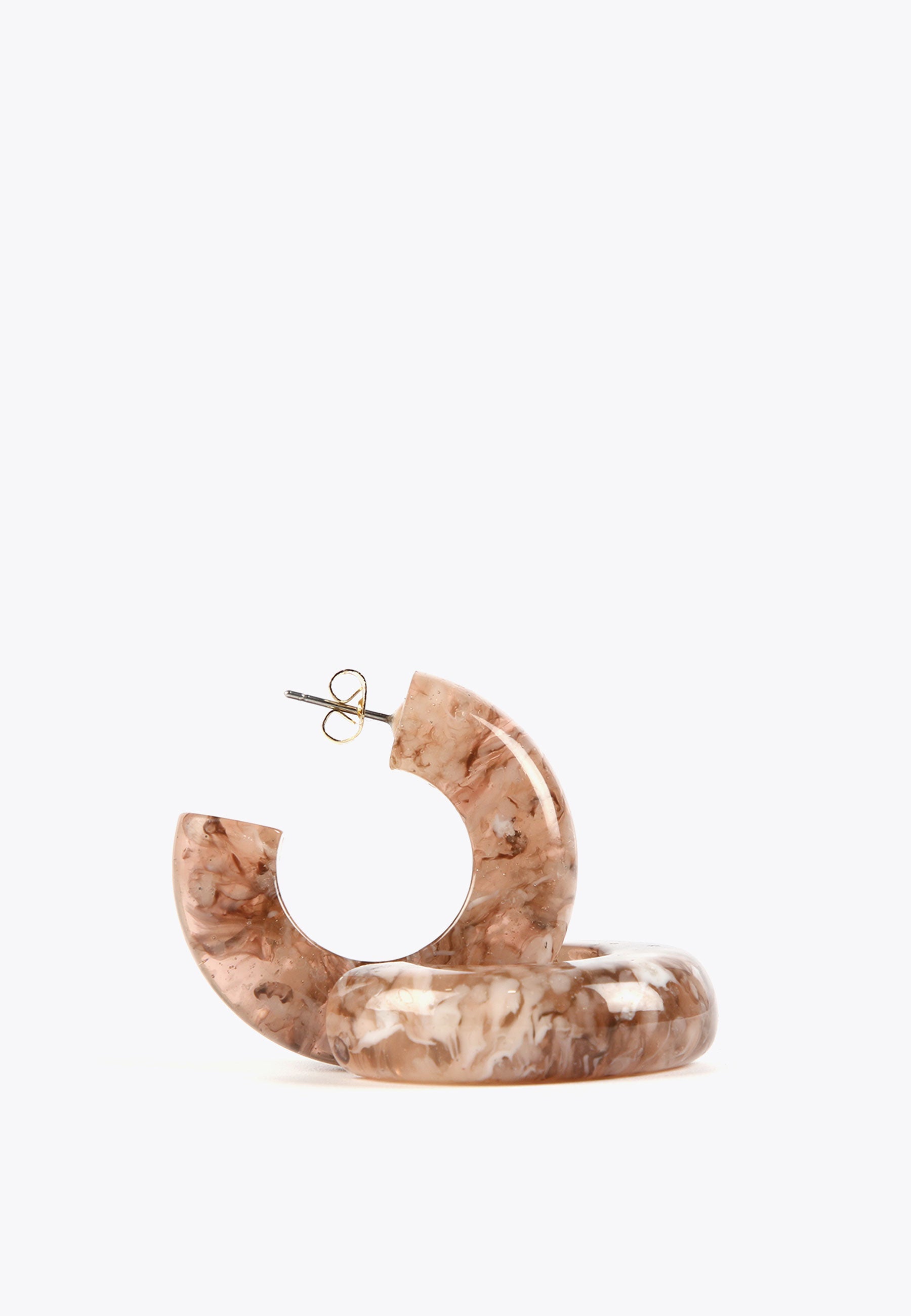 LS2403020-Brown-Hoop earrings