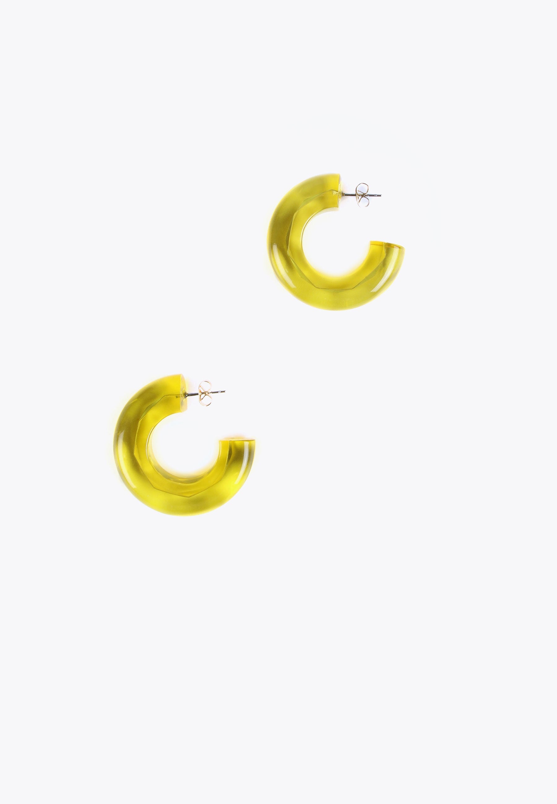 LS2403026-Lime-Thick hoop earrings