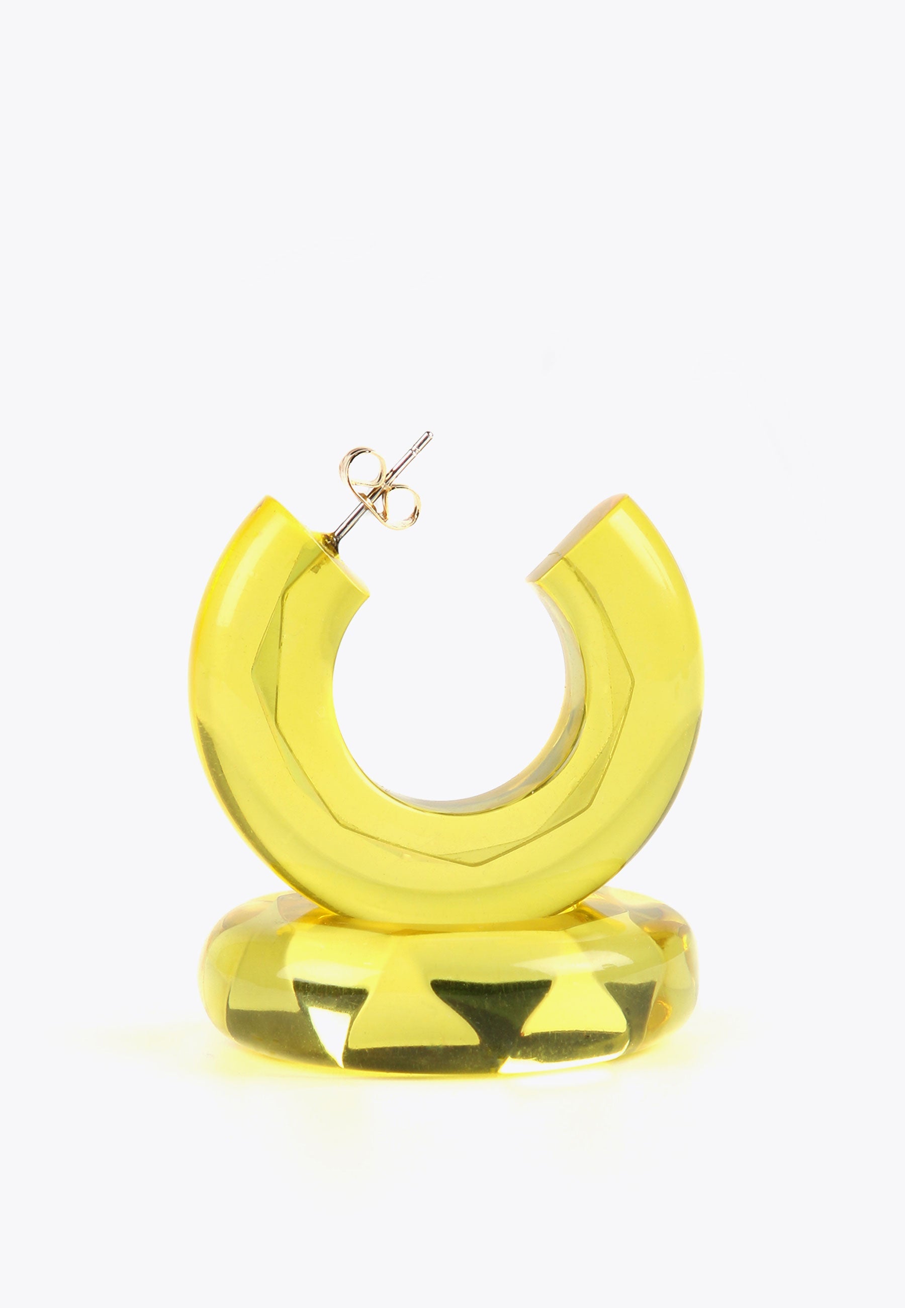 LS2403026-Lime-Thick hoop earrings