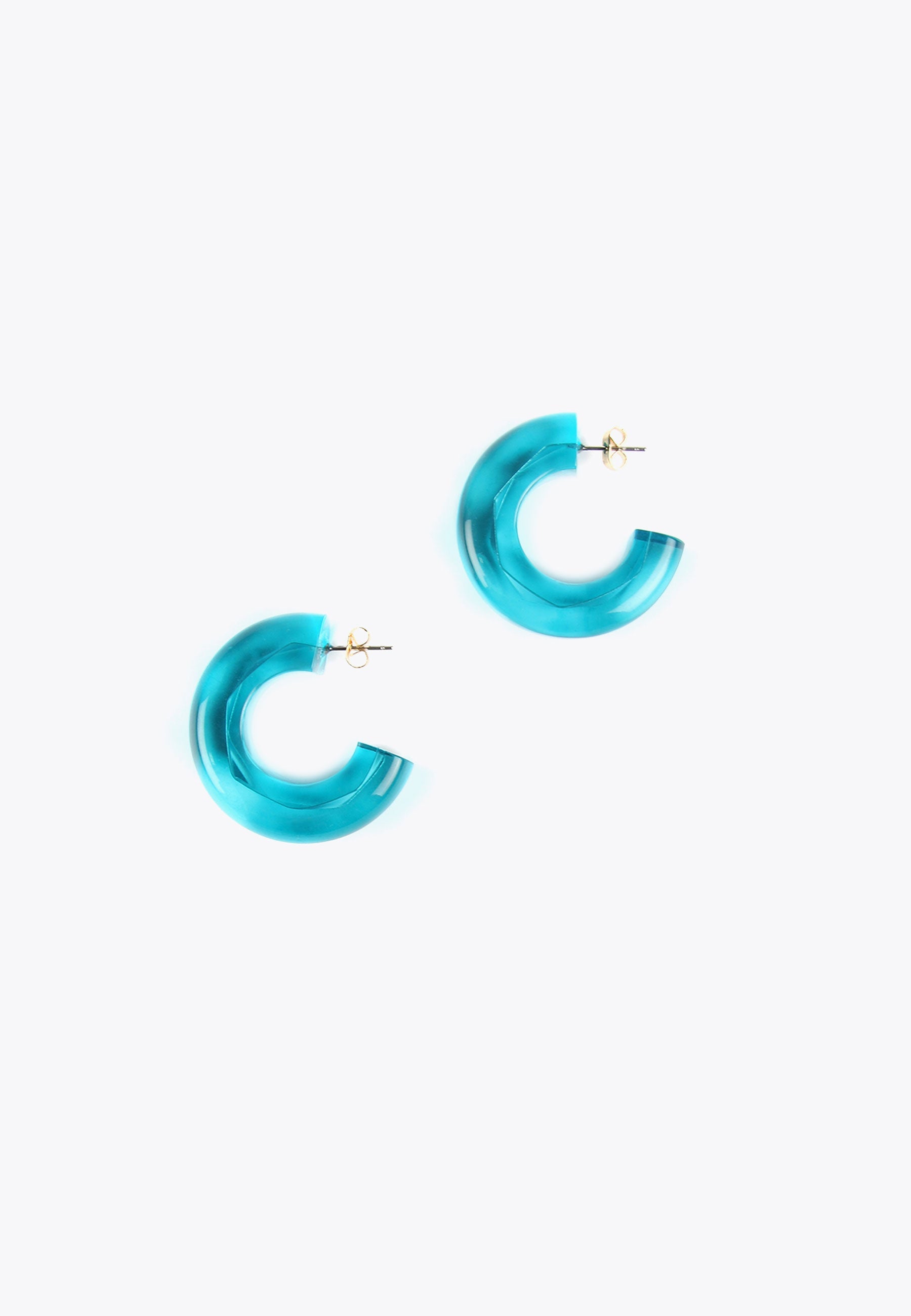 LS2403026-Electric-Blue-Thick hoop earrings