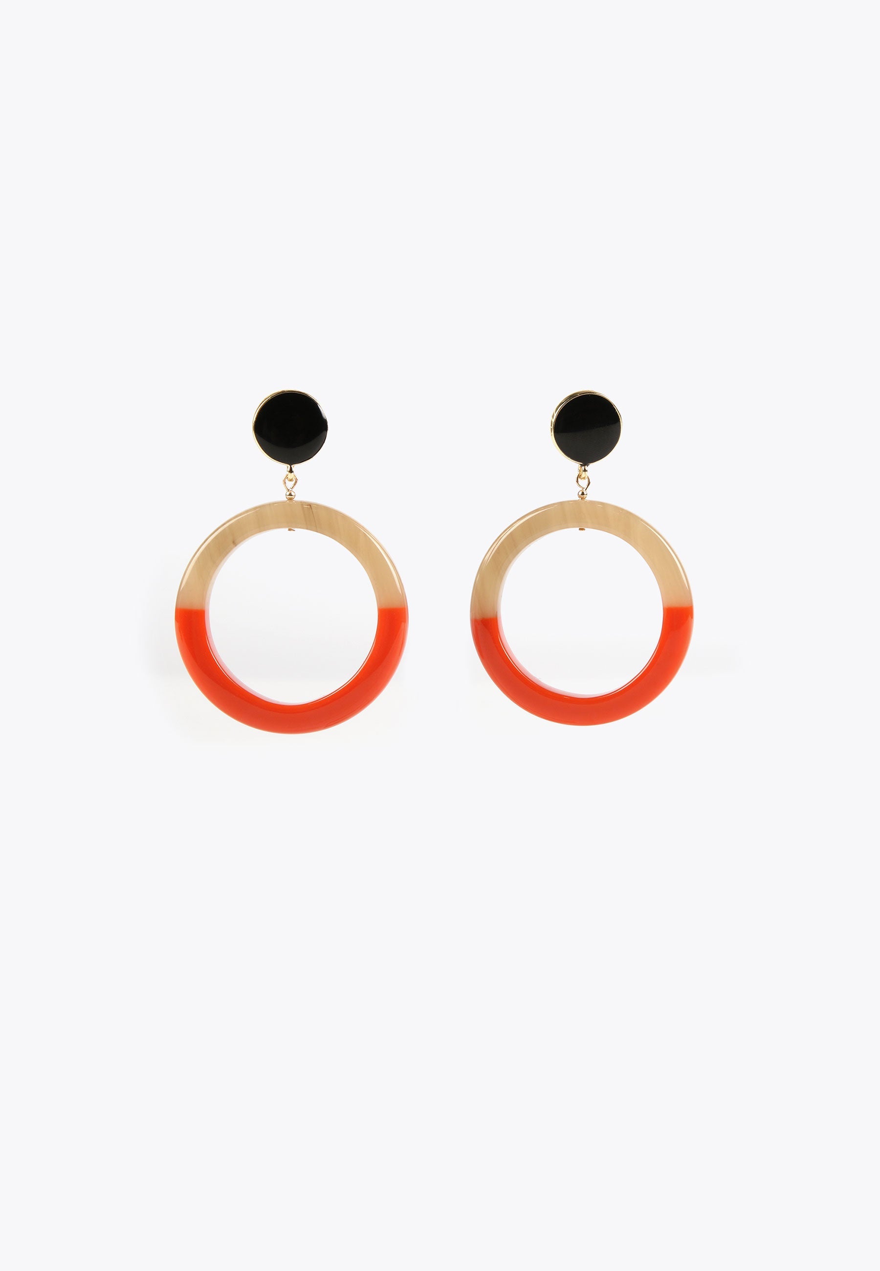 LS2403034-Brown-Red-Two-tone hoop earrings