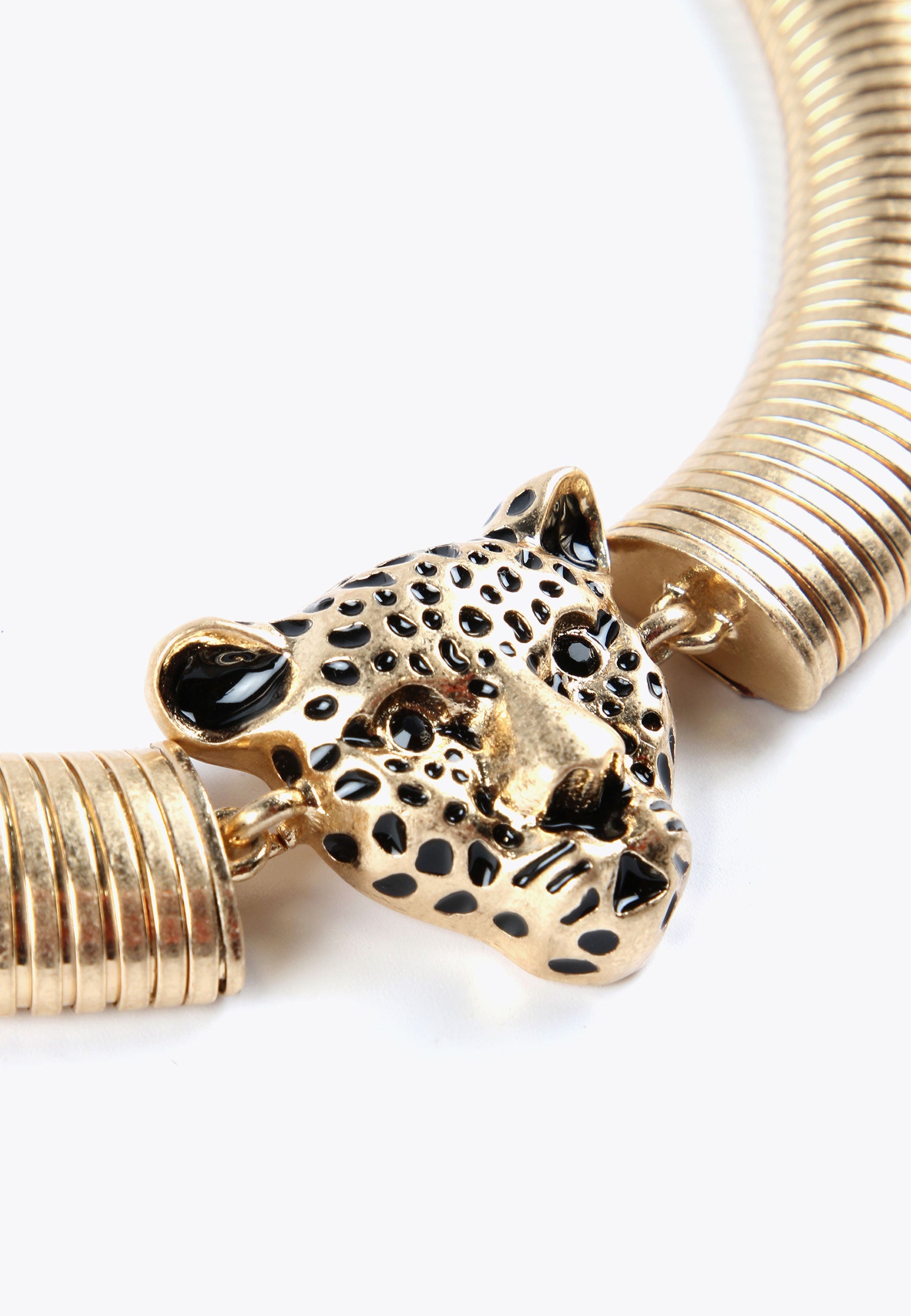 LS2403041-Gold-Leopard head necklace