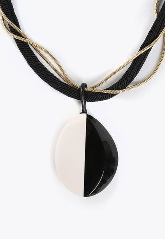 LS2403061-White-Black-Black and white cord necklace