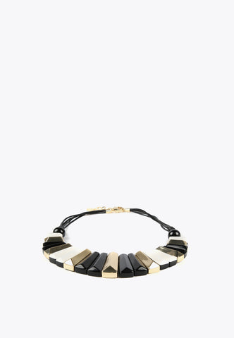 LS2403064-White-Black-Three-coloured multi-piece necklace