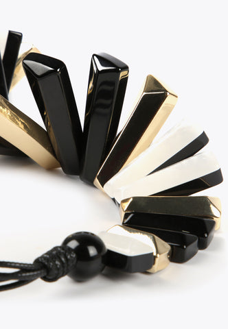 LS2403064-White-Black-Three-coloured multi-piece necklace