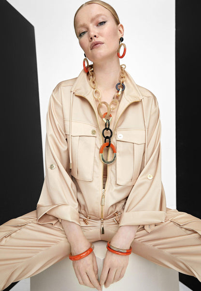 LS2403070-Brown-Red-Two-tone hoop necklace