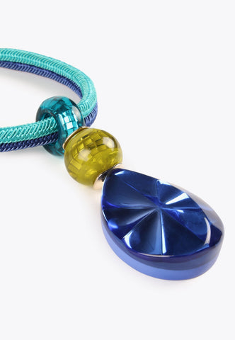 LS2403071-Electric-Blue-Necklace with maxi pendant