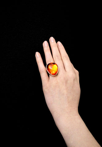 LS2403080-Orange-Crystal ring 