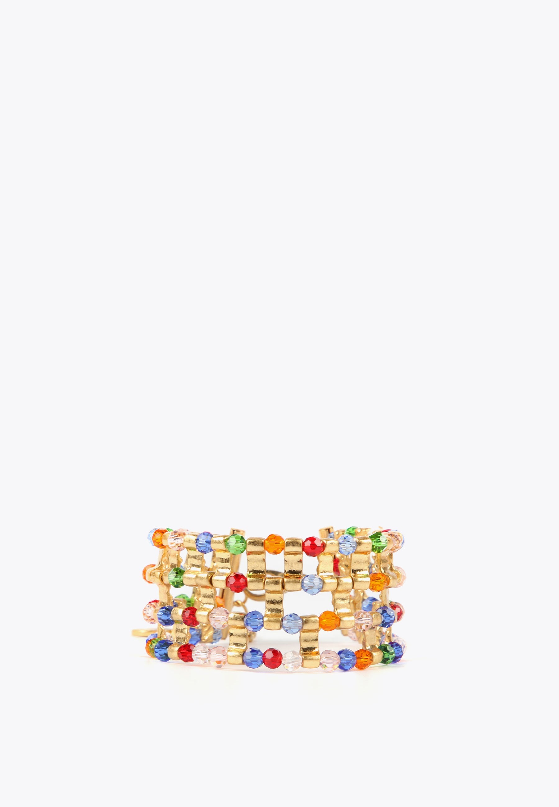 LS2403082-Metal-Blue-Multicoloured crystals bracelet