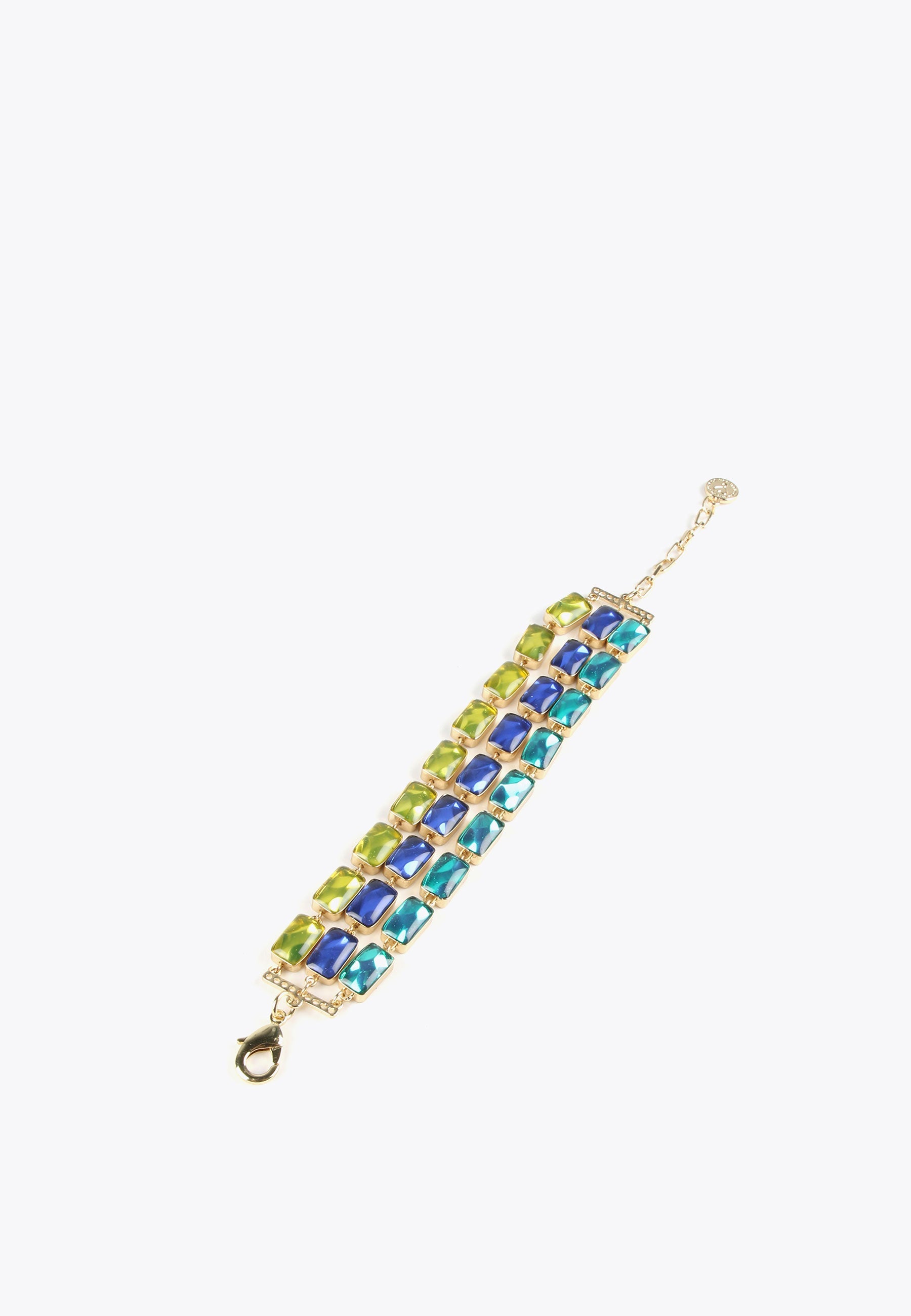 LS2403094-Blue-Yellow-Multicoloured crystals bracelet