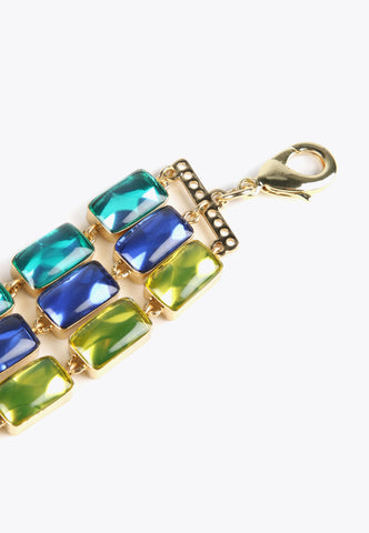 LS2403094-Blue-Yellow-Multicoloured crystals bracelet