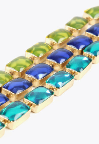 LS2403094-Blue-Yellow-Multicoloured crystals bracelet