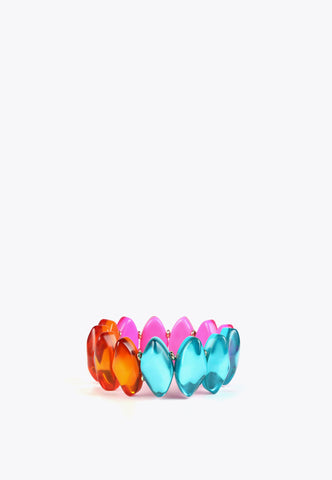 LS2403098-Fuchsia-Colourful elastic bracelet