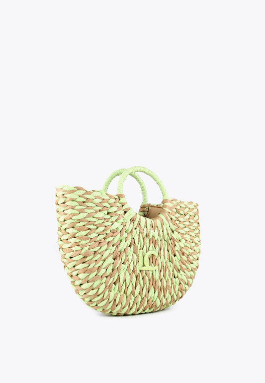 LS2404003-Brown-Green-Two-tone semicircular basket