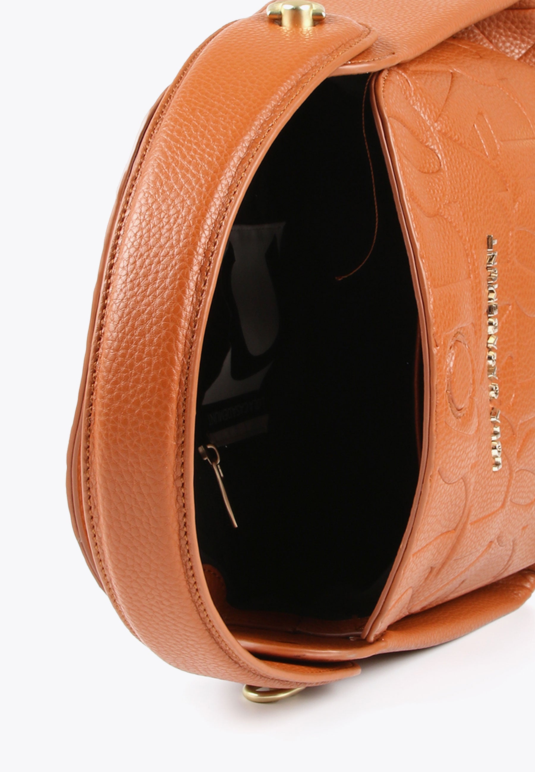 LS2404008-Camel-Crossbody bag with engraved logo