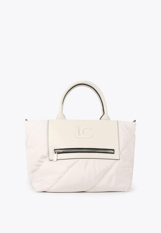LS2404027-Ecru-Quilted tote bag