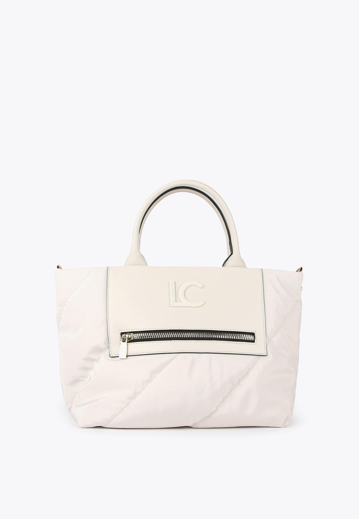 LS2404027-Ecru-Quilted tote bag