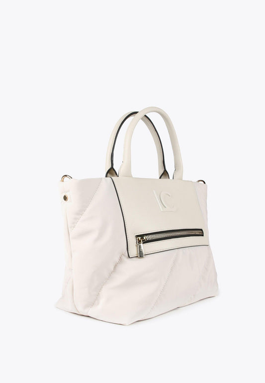 LS2404027-Ecru-Quilted tote bag