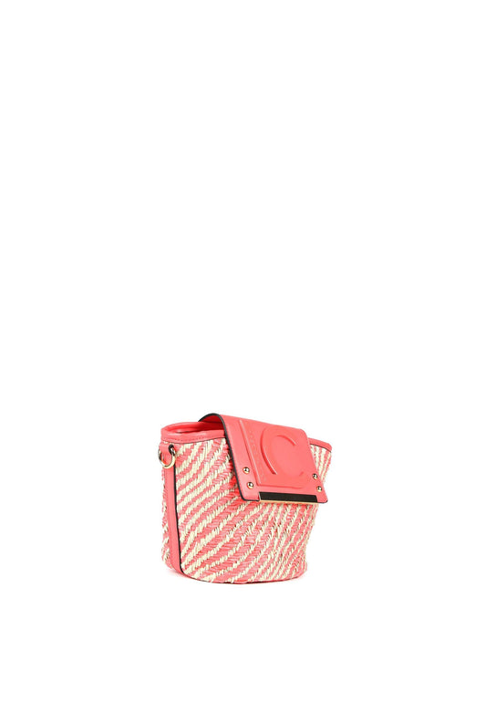 LS2404038-Coral-Mini basket-style crossbody bag