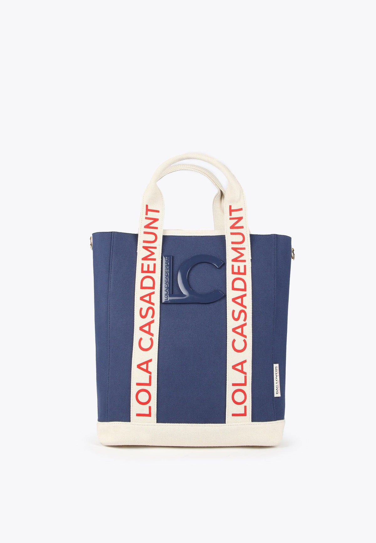 LS2404045-Blue-Ecru-Logo tote bag