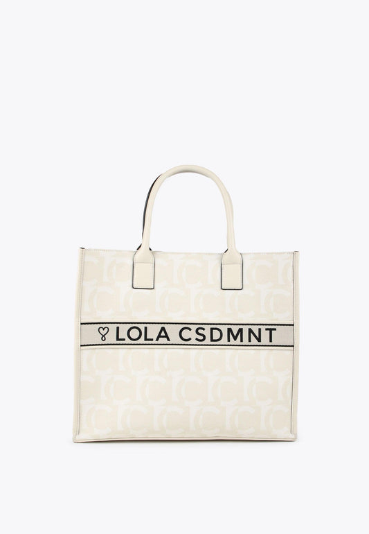 LS2404062-Ecru-Monogram tote bag