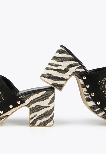 LS2405014-Black-Clogs with animal print soles