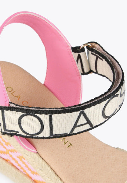 LS2405020-Pink-Ecru-Wedge sandals