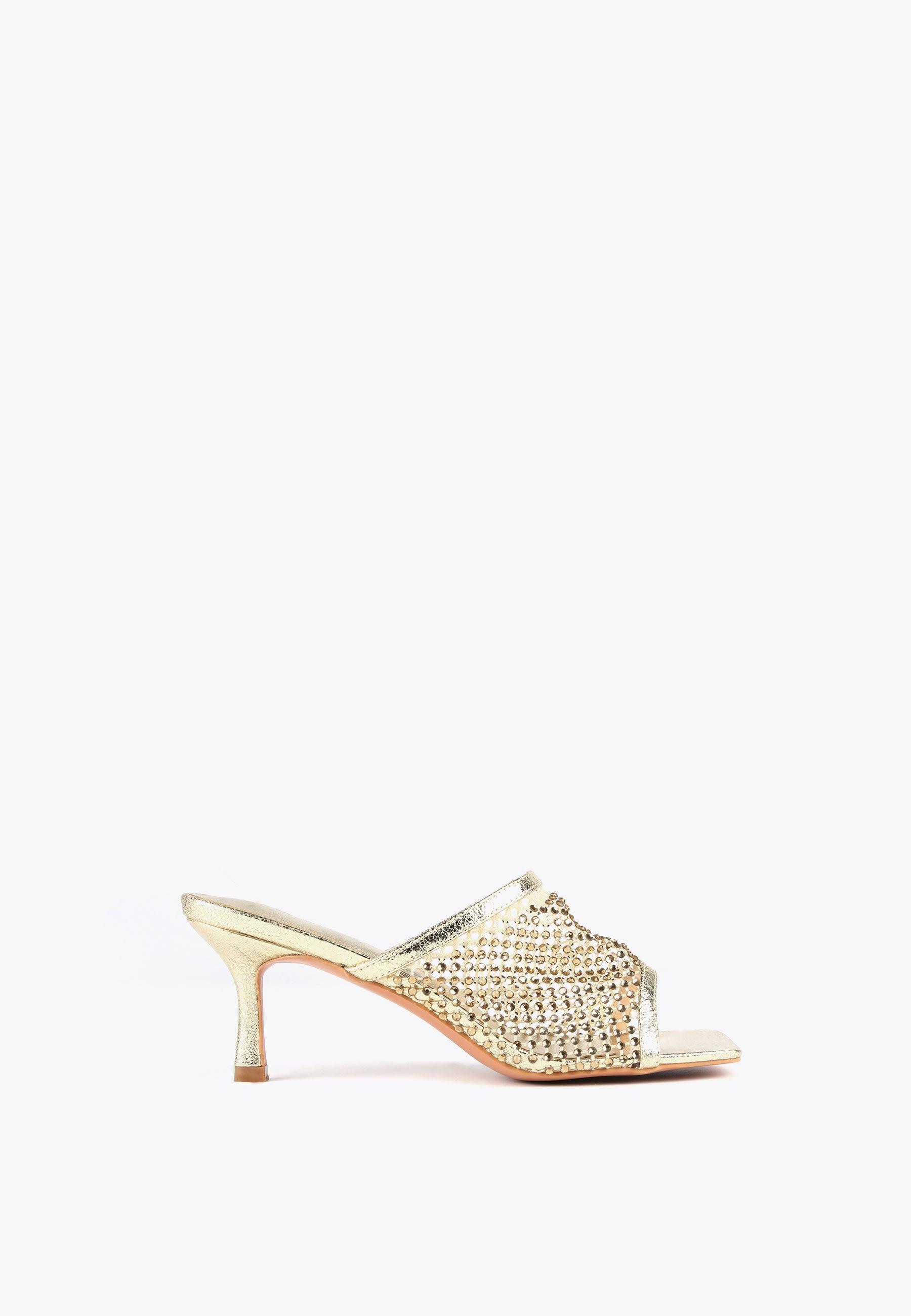 LS2405033-Gold-Heeled sandals with rhinestone mesh