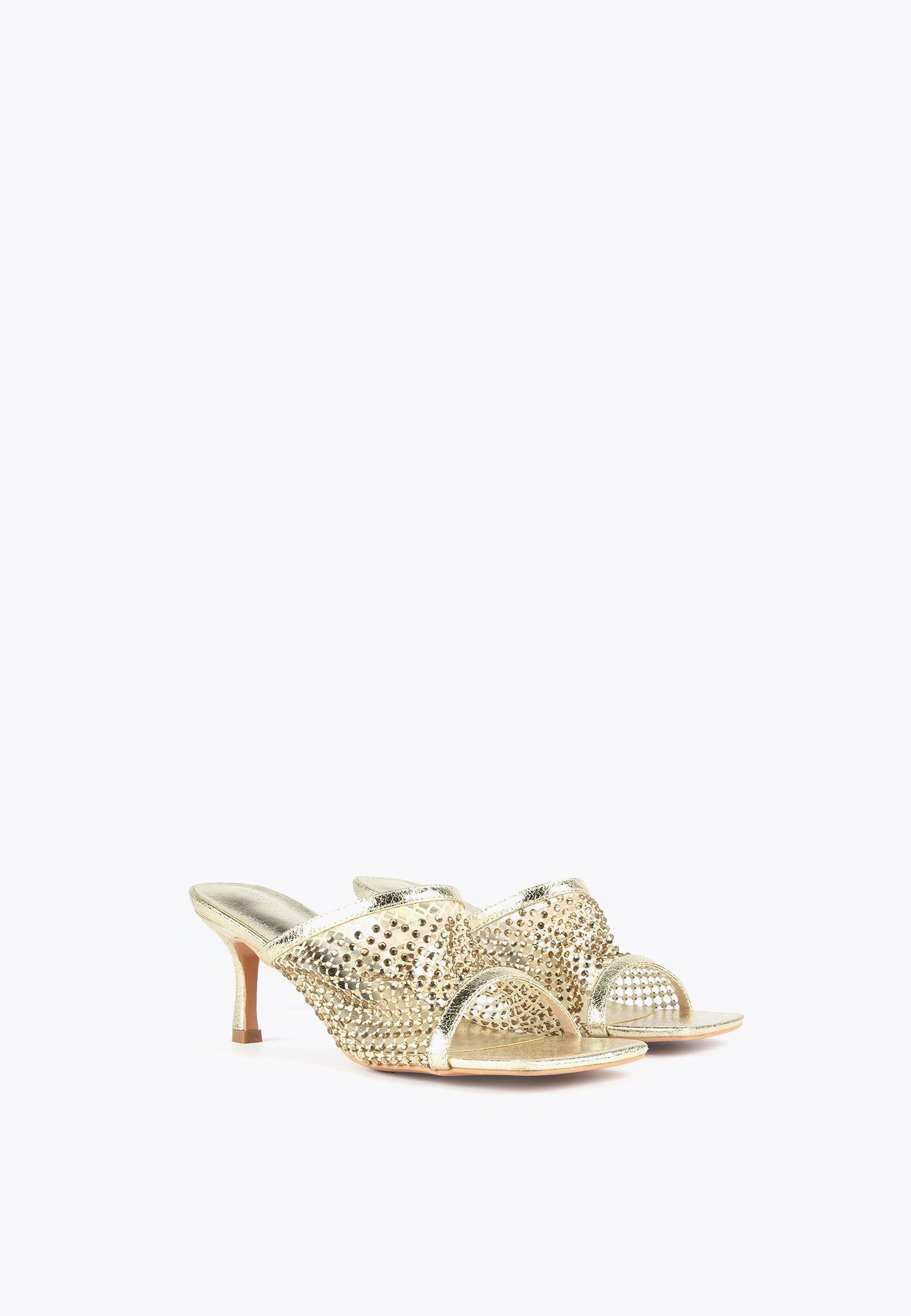 LS2405033-Gold-Heeled sandals with rhinestone mesh