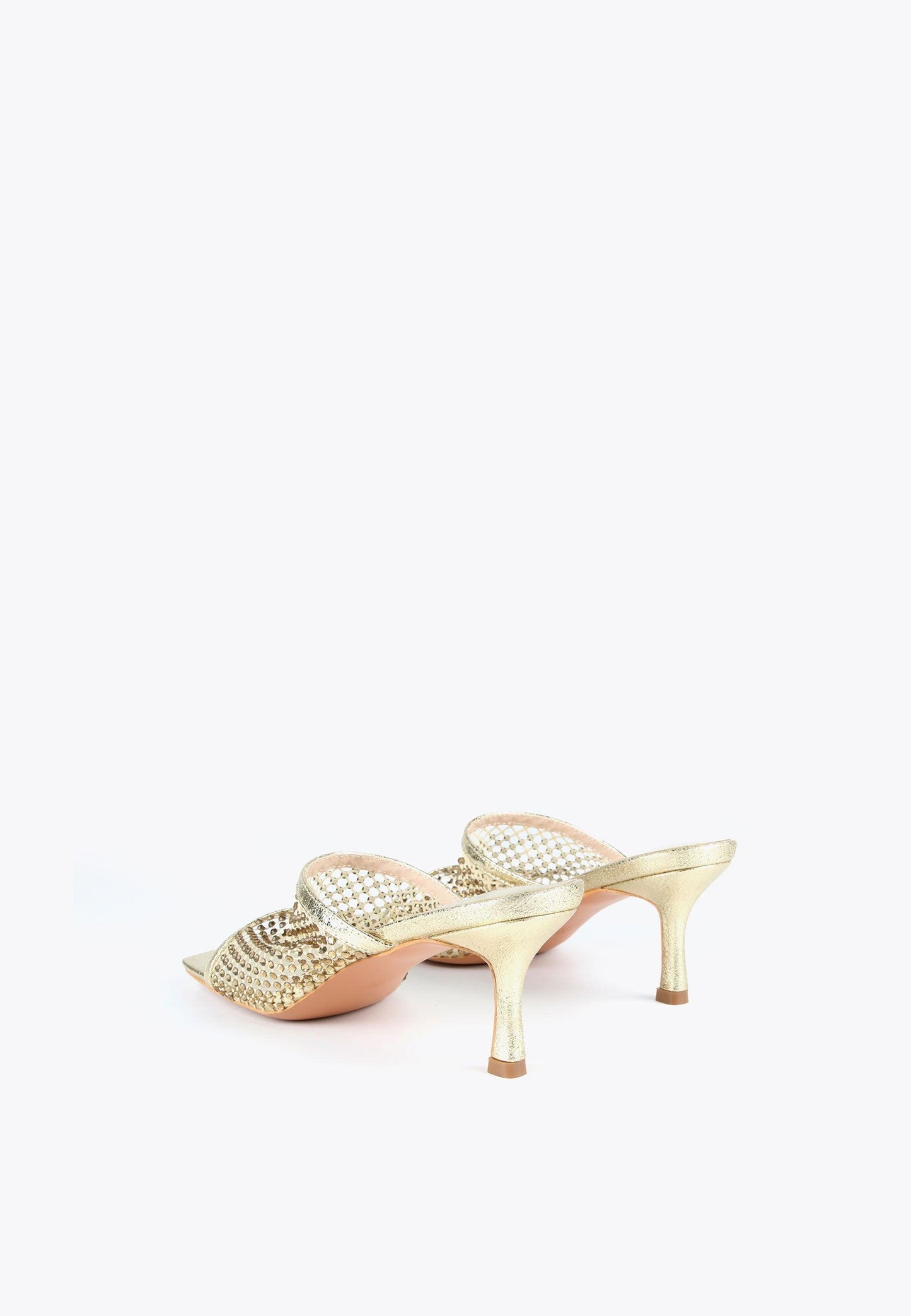 LS2405033-Gold-Heeled sandals with rhinestone mesh