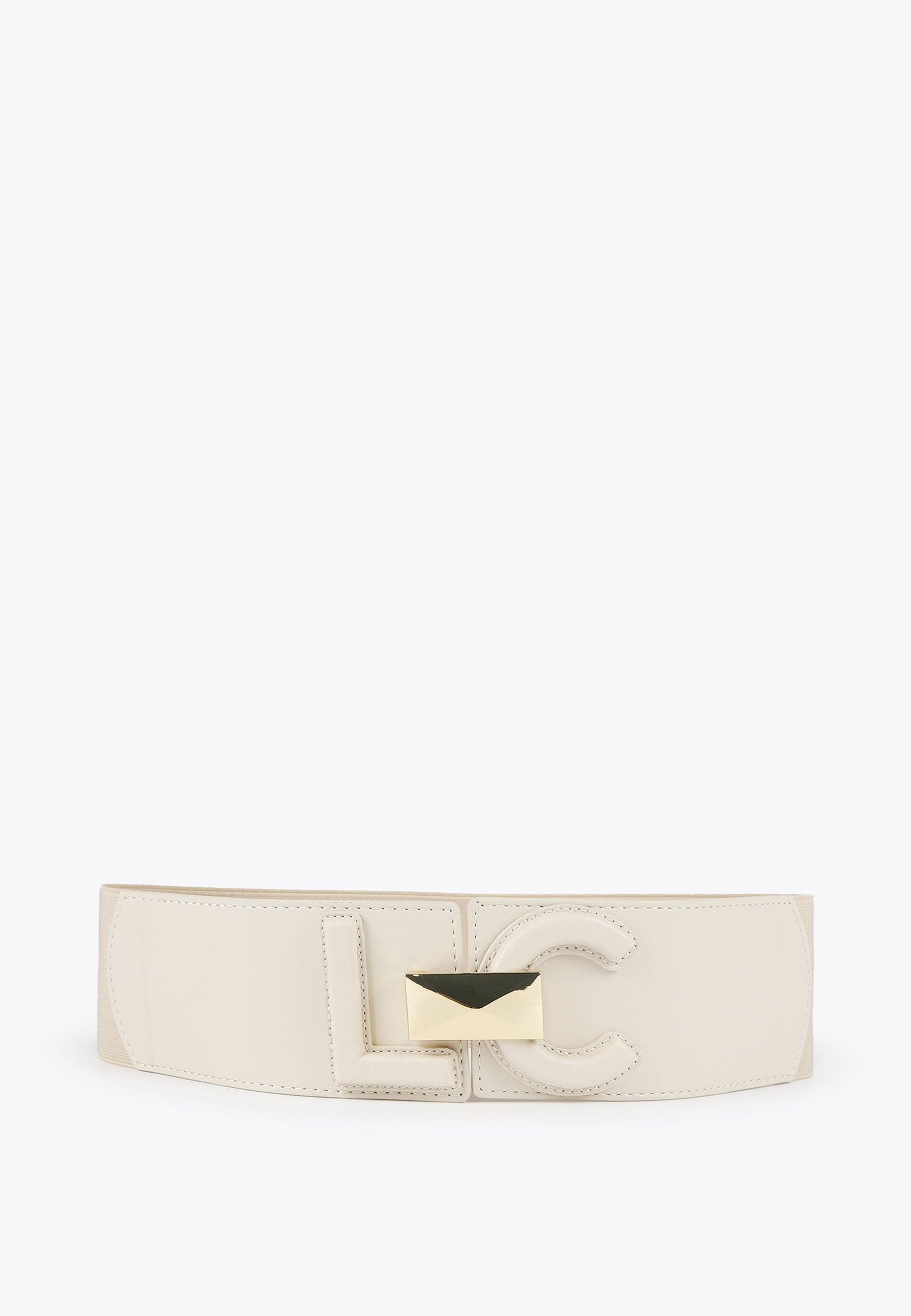 LS2406001-Ecru-LC buckle belt