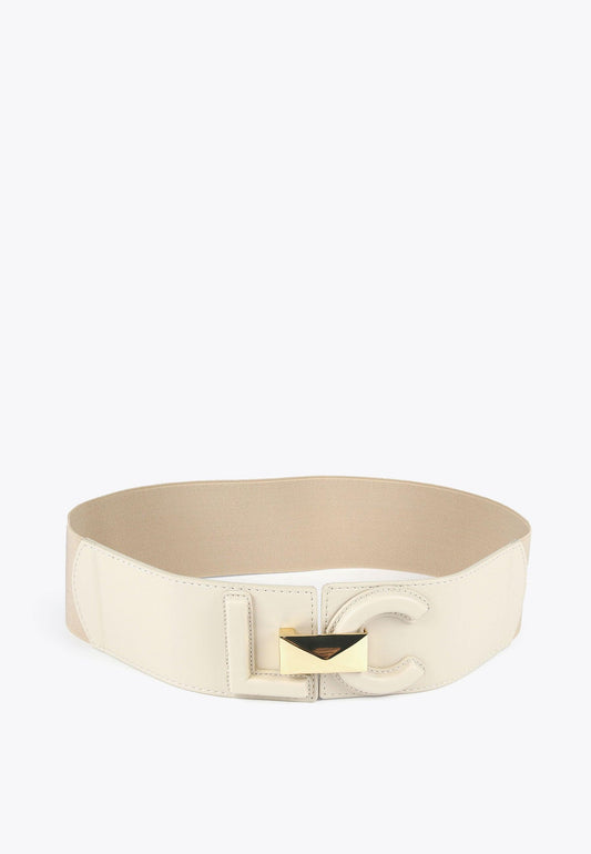 LS2406001-Ecru-LC buckle belt