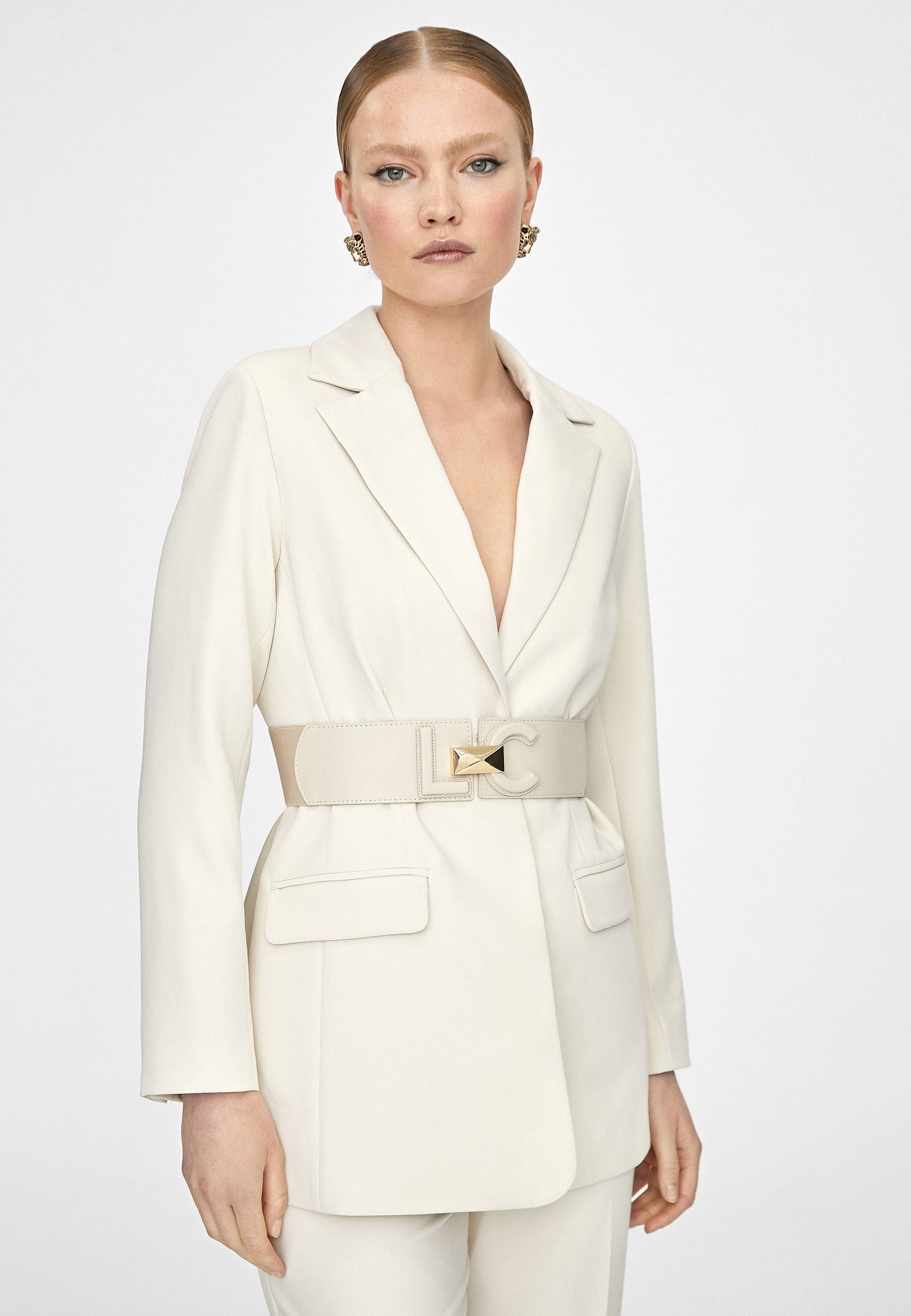 LS2406001-Ecru-LC buckle belt