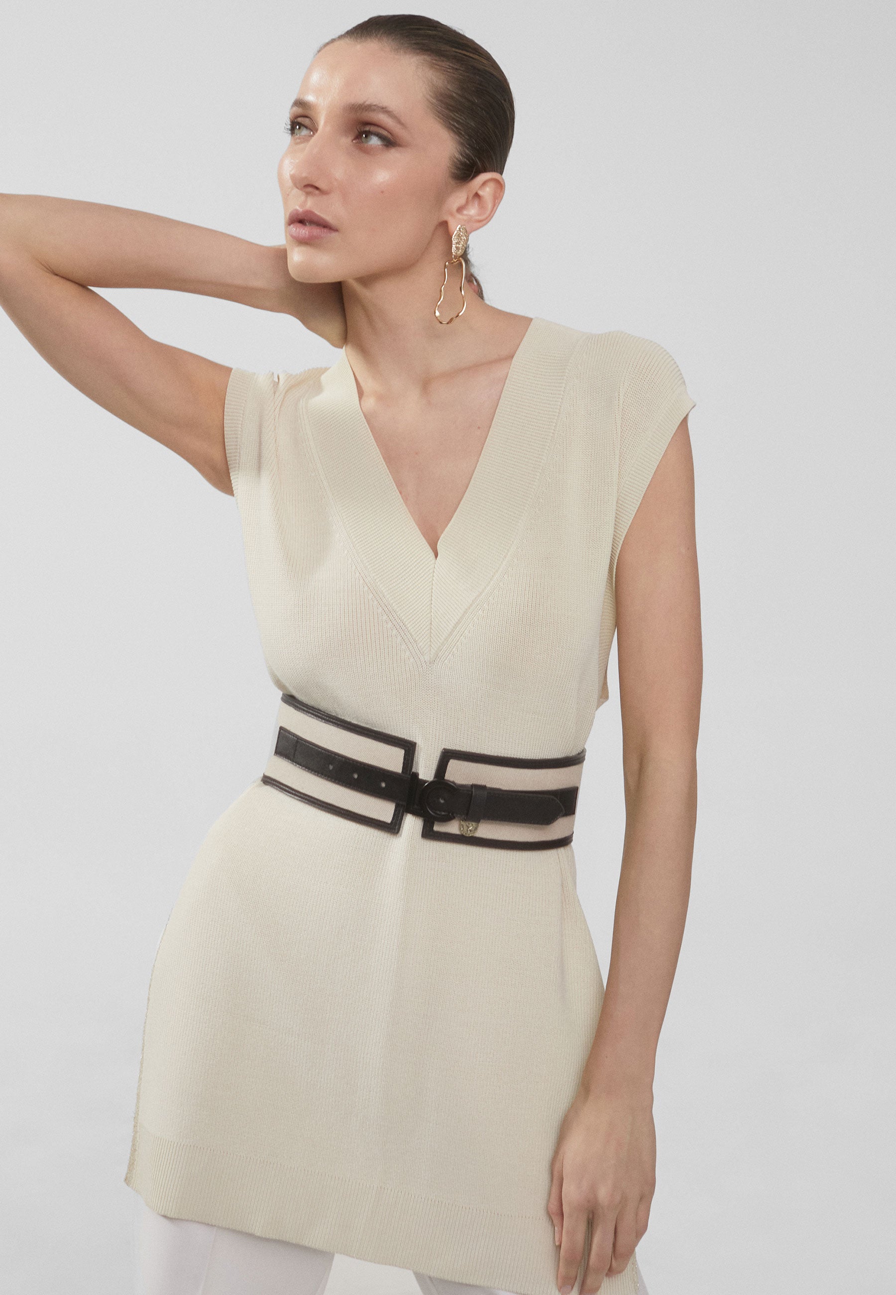 LS2406002-Ecru-Sash belt