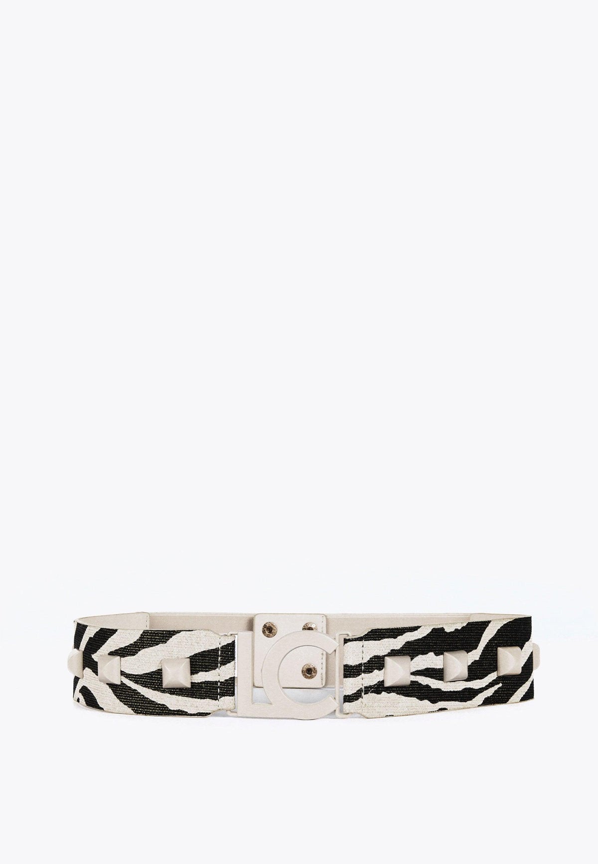 LS2406013-Ecru-Brown-Animal print elastic belt