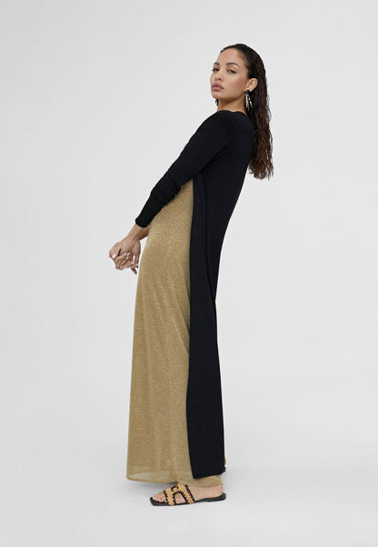 LS2411007-Black-Long knit cardigan