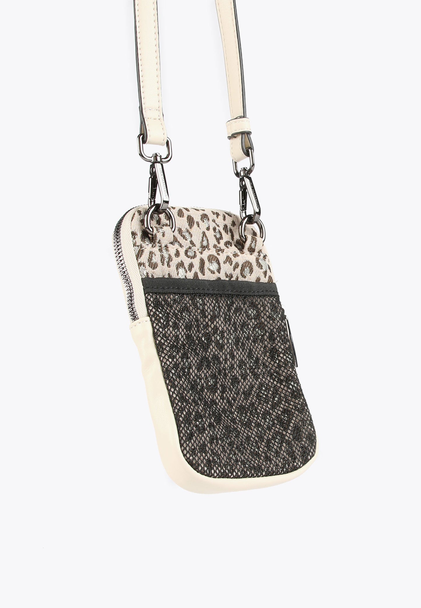 LS2412005-Ecru-Brown-Animal print mobile phone bag