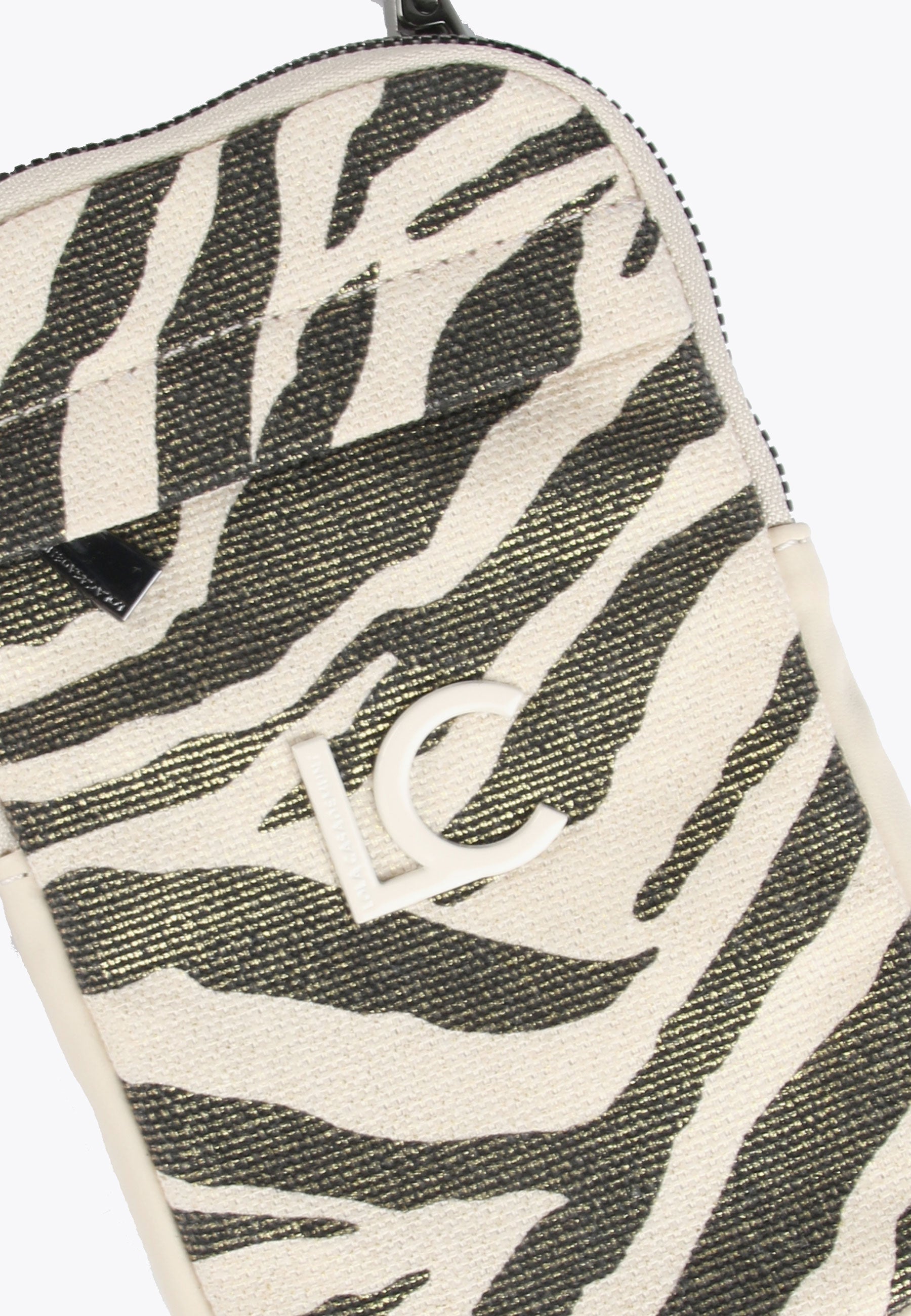 LS2412005-Ecru-Brown-Animal print mobile phone bag