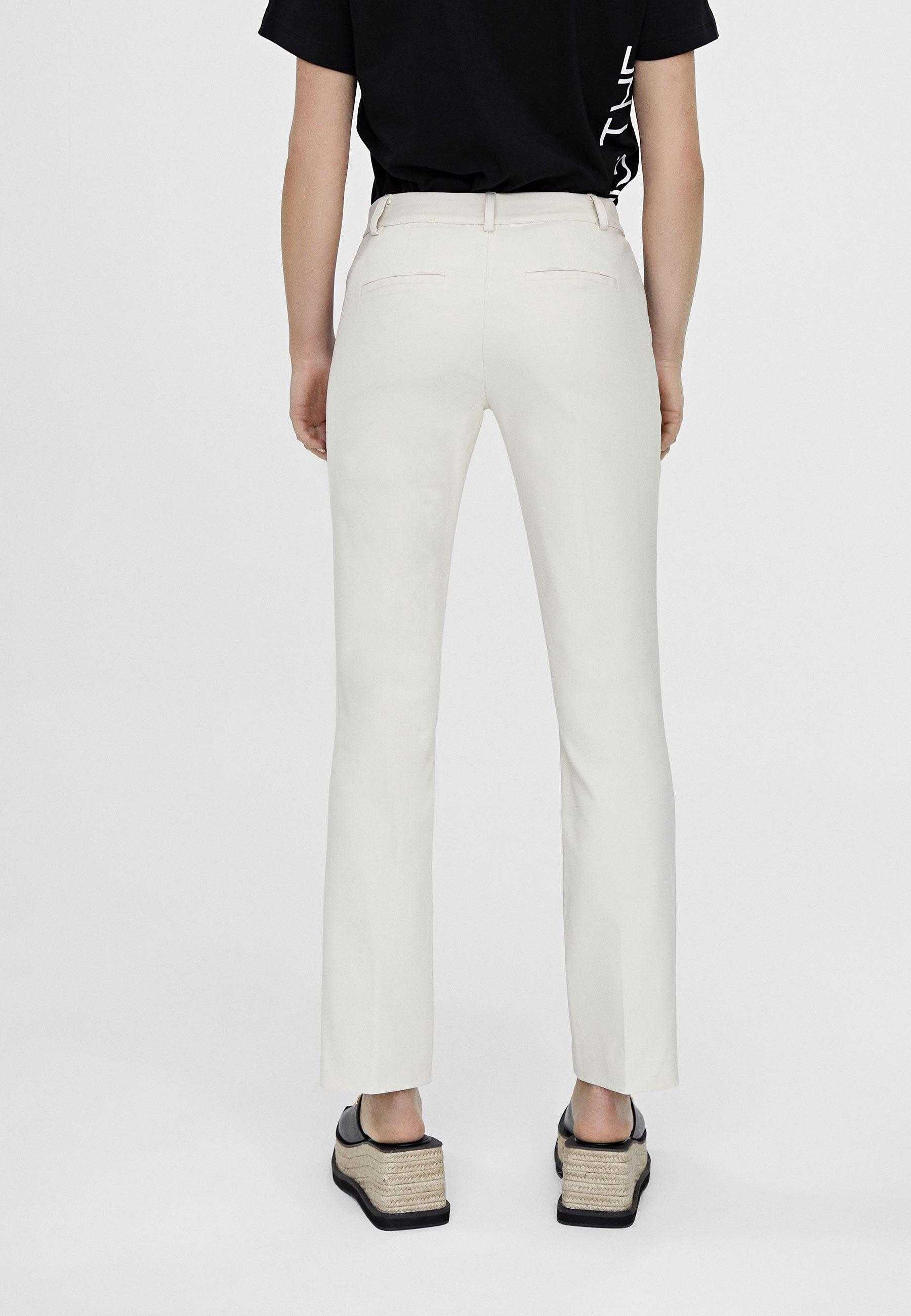 LS2414018-Ecru-Black-Straight cut trousers with side band