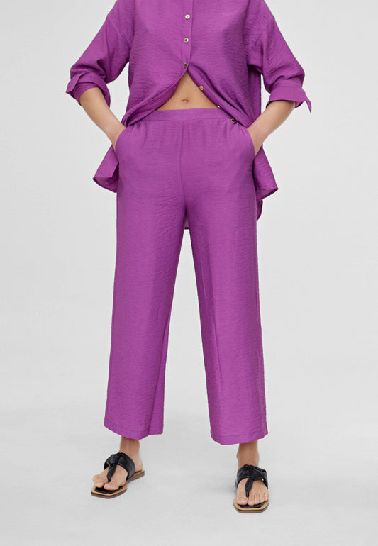 LS2414020-Lilac-Straight flowing trousers