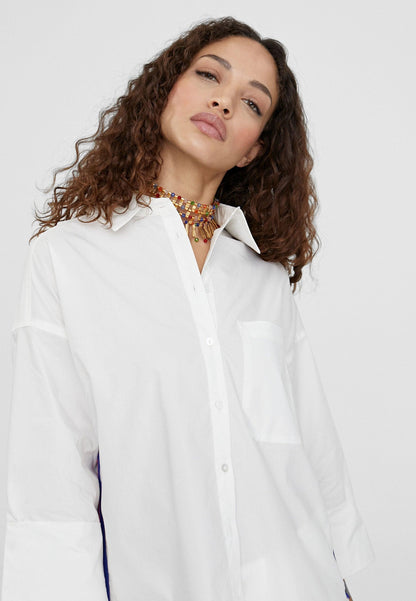 LS2415001-White-Basic cotton shirt