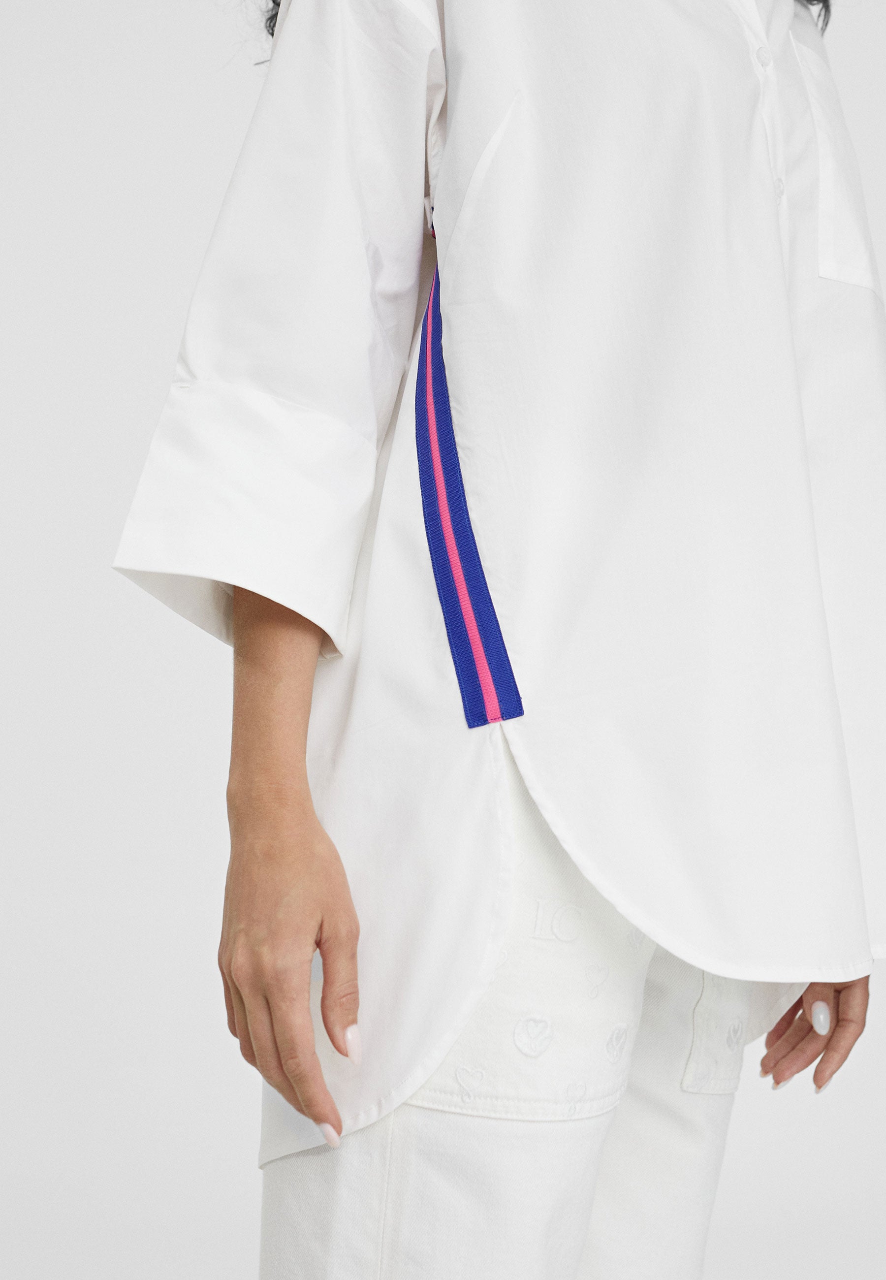 LS2415001-White-Basic cotton shirt