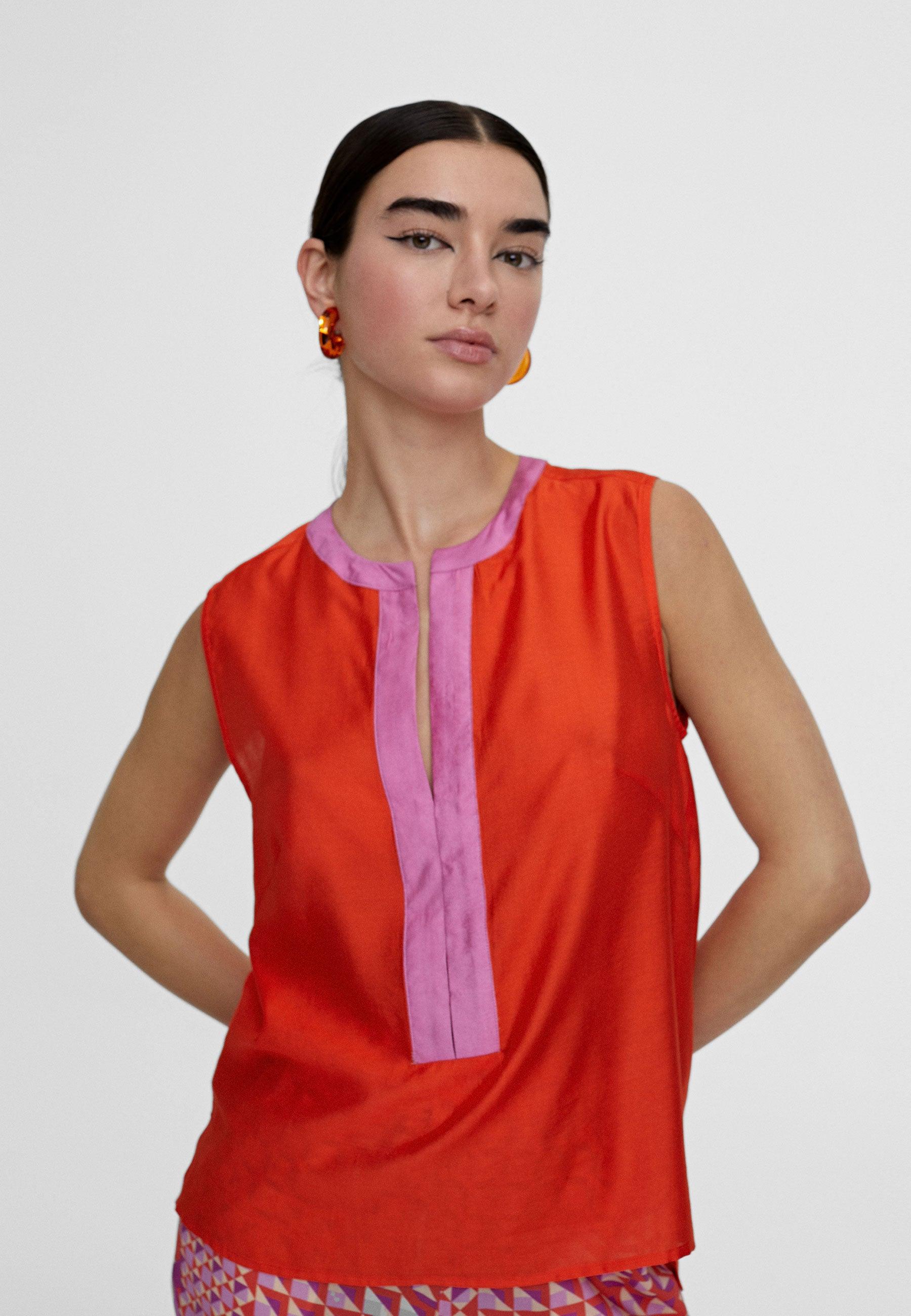LS2415014-Orange-Lilac-Two-tone top with vents