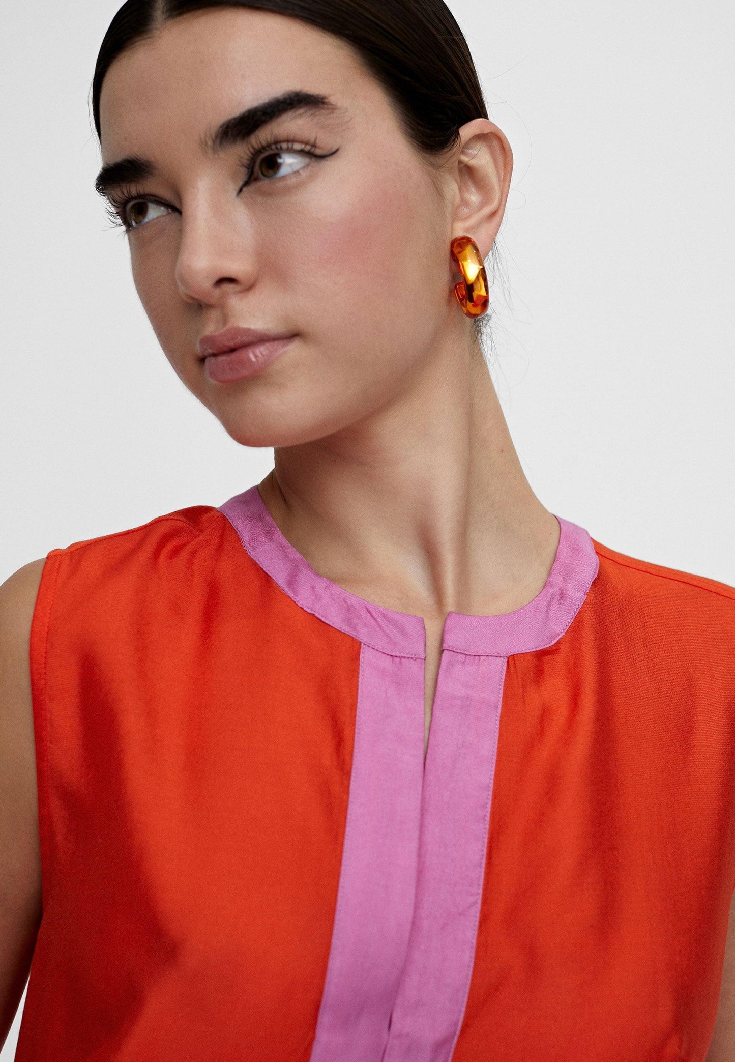 LS2415014-Orange-Lilac-Two-tone top with vents