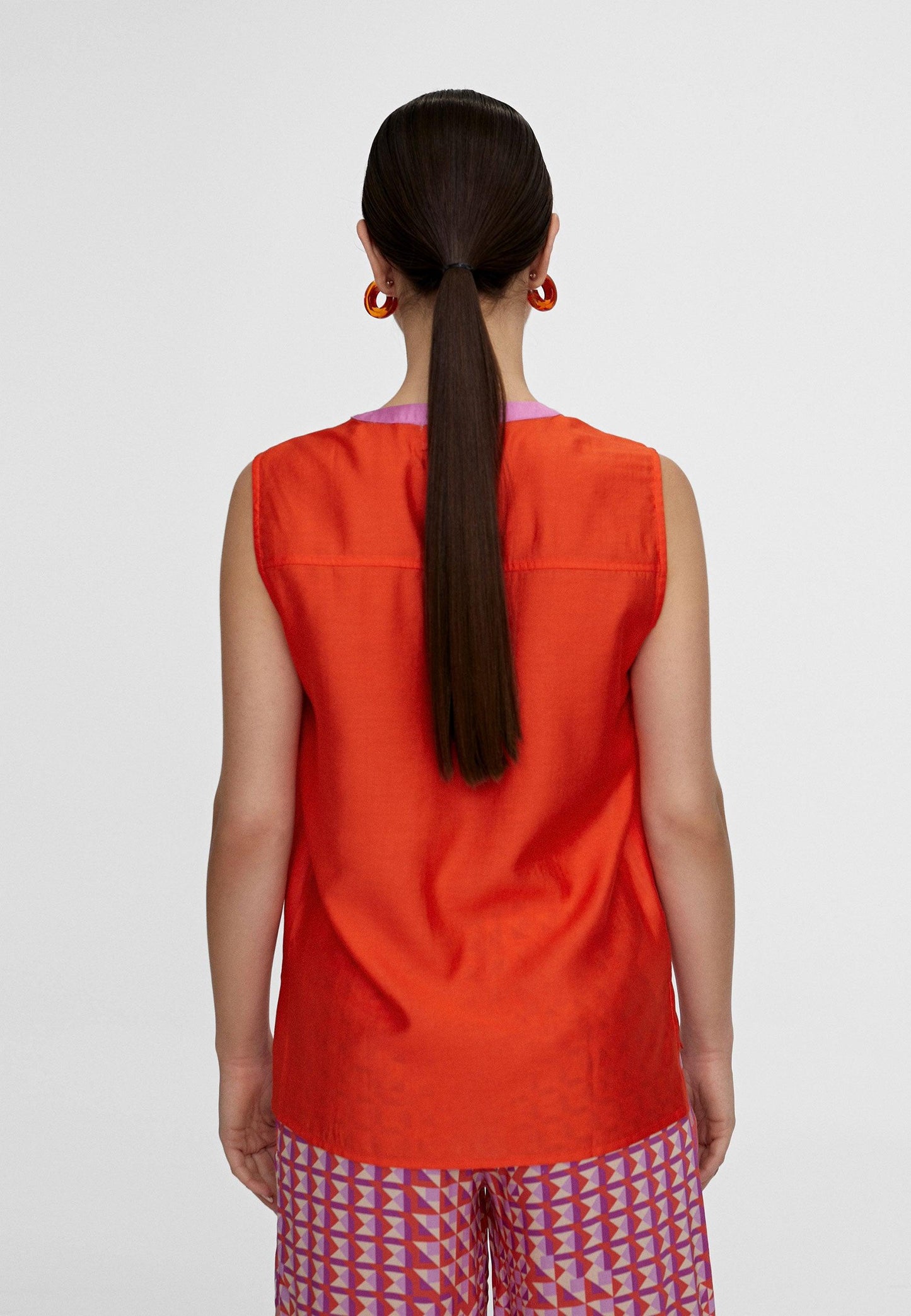 LS2415014-Orange-Lilac-Two-tone top with vents