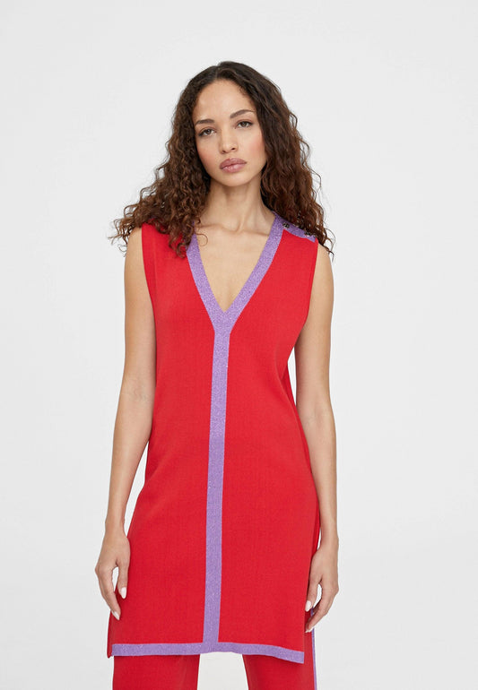 LS2415022-Red-Lilac-Long knit top